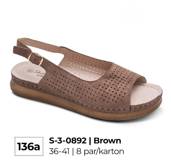 Sandały płaskie damskie Roz 36-41 / 8 par